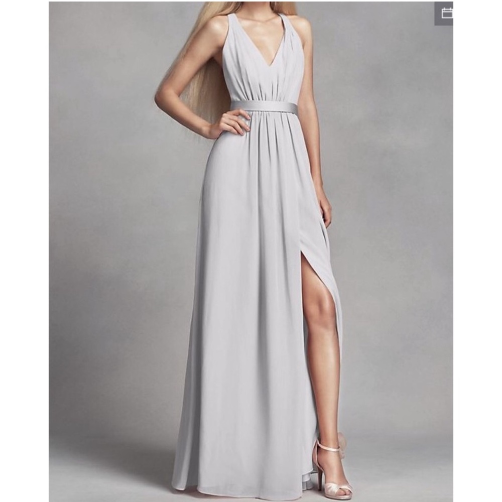 Vera Wang Low Chiffon Dress in Sterling